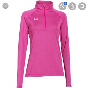 Under Armour pink quarter zip